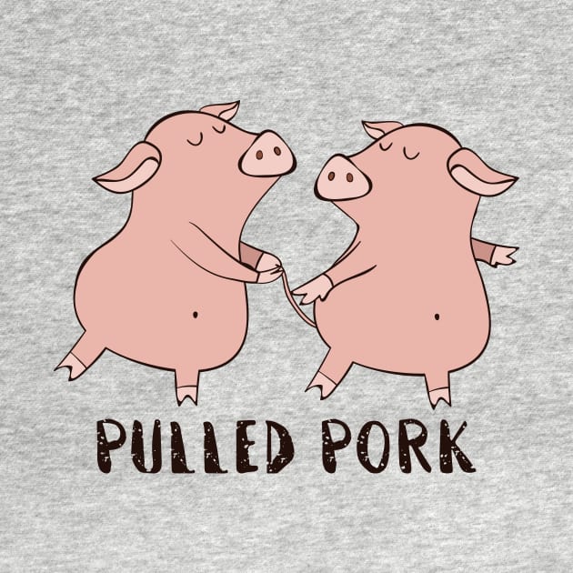Pulled Pork, Funny Cute Pigs by Dreamy Panda Designs